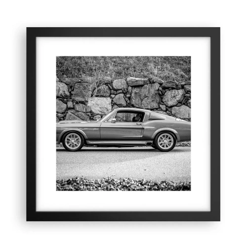 Affiche dans un cadre noir - Poster - Légende des années 60 - 30x30 cm