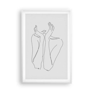 Affiche dans un cadre blanc - Poster - De quoi rêvent les femmes - 61x91 cm