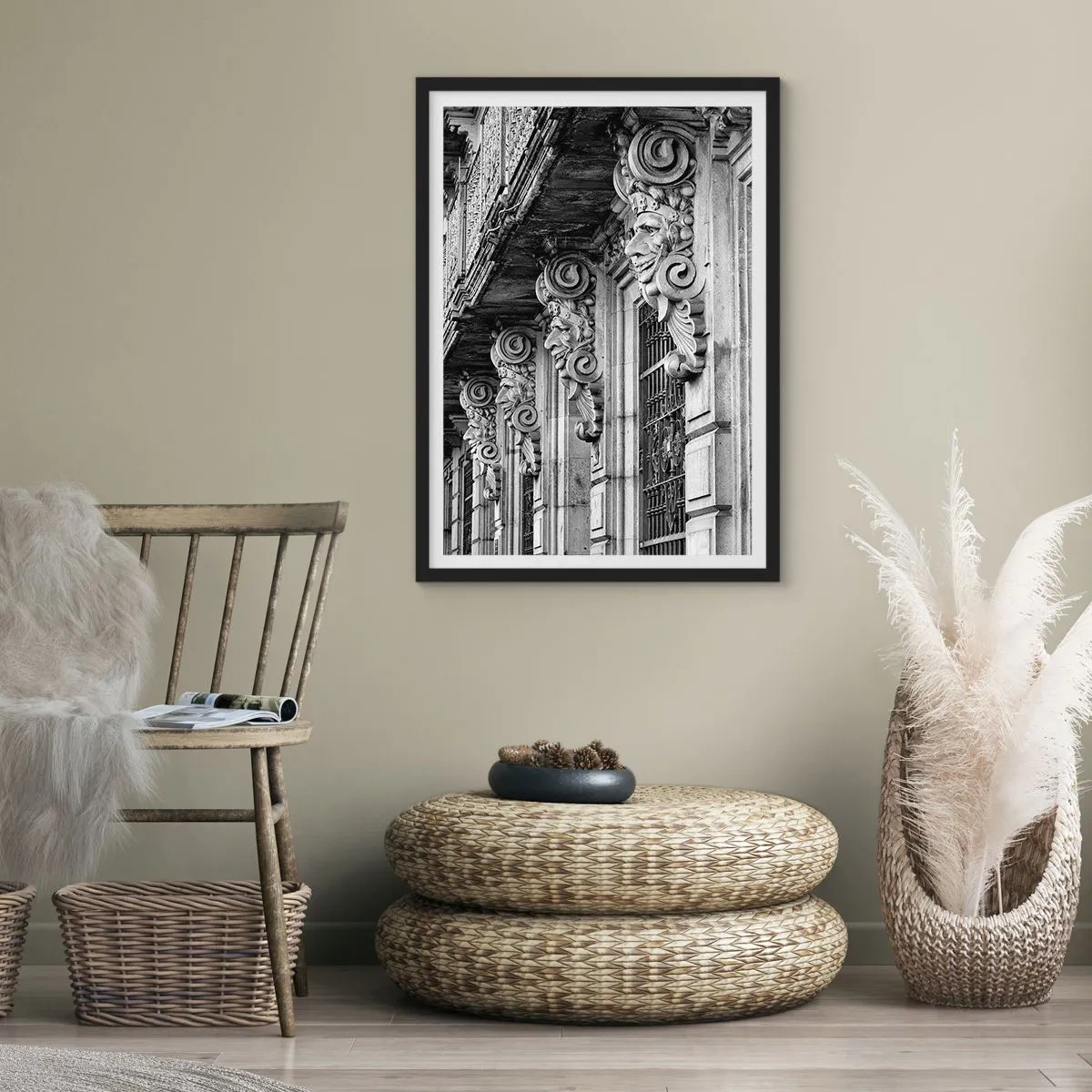 Affiche dans un cadre noir - Poster - Barcelone incroyable - 50x70cm - Incroyable Barcelone - Décoration murale moderne pour le salon et la chambre ARTTOR