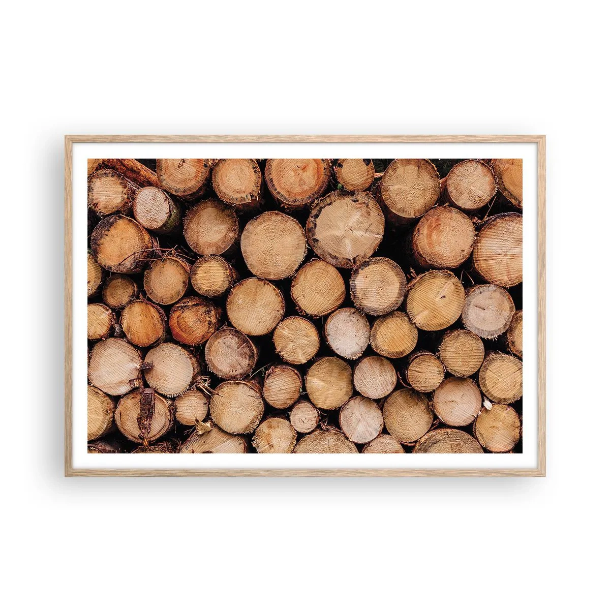 Affiche dans un chêne clair - Poster - Nouveau commencement - 100x70 cm