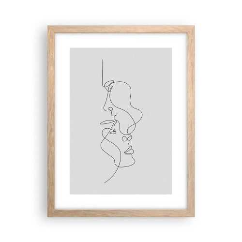 Affiche dans un chêne clair - Poster - Chaleur de désir renaissant - 30x40 cm