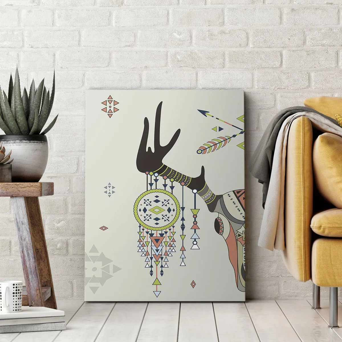 Impression sur toile - Image sur toile - Trophée du chasseur indien - 45x80 cm