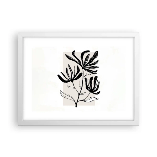 Affiche dans un cadre blanc - Poster - Esquisse pour l'herbier - 40x30 cm