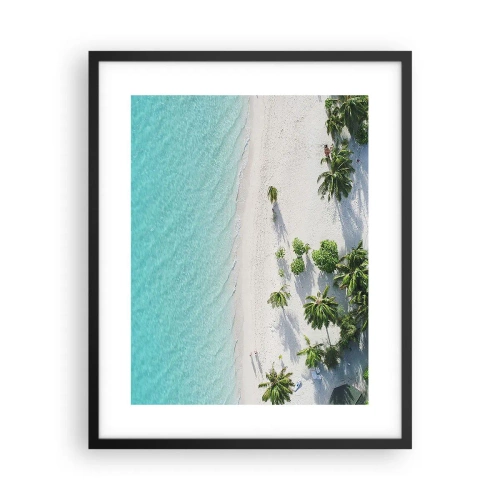 Affiche dans un cadre noir - Poster - Vacances au paradis - 40x50 cm