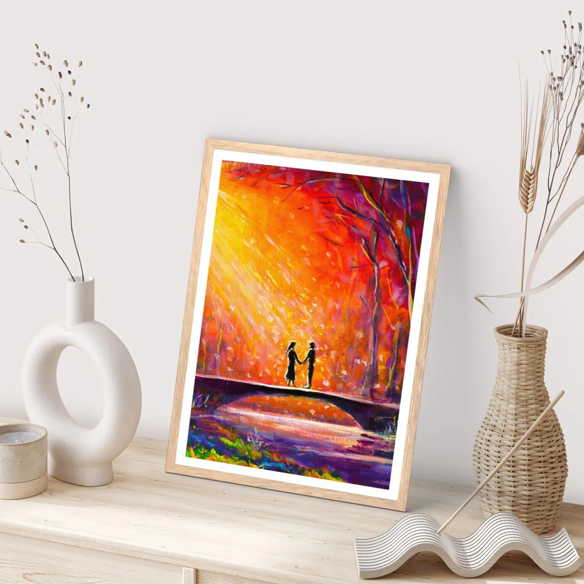 Affiche dans un chêne clair - Poster - Le ciel les aime aussi - 61x91 cm