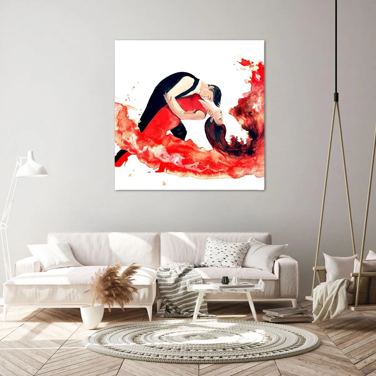 Impression sur toile - Image sur toile - Tango - une vague sensuelle - 40x40 cm