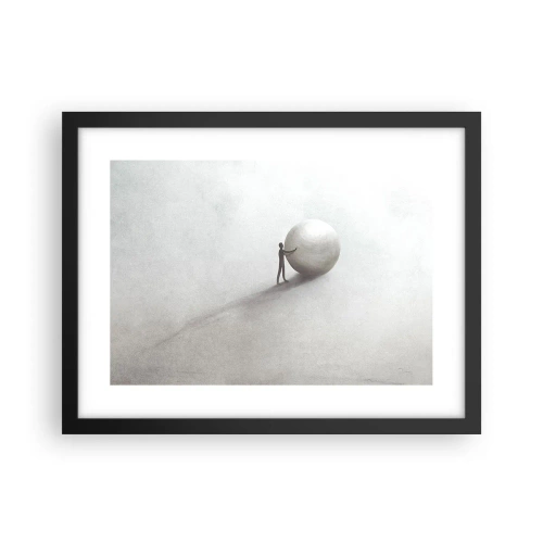 Affiche dans un cadre noir - Poster - Jeu de la vie - 40x30 cm