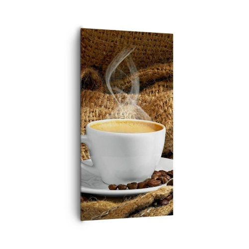 Impression sur toile - Image sur toile - L'odeur du moka et la densité du miel liquide - 65x120 cm