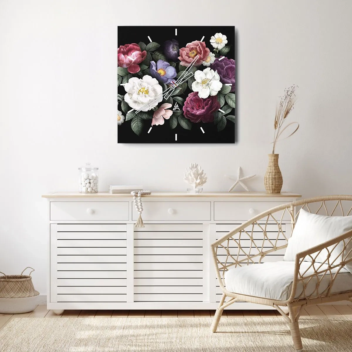 Horloge murale - Pendule murale - D'un jardin anglais - 40x40 cm