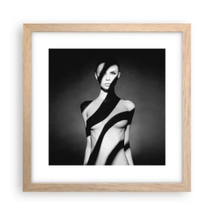 Affiche dans un chêne clair - Poster - Dans la brillance et l'ombre - 30x30 cm