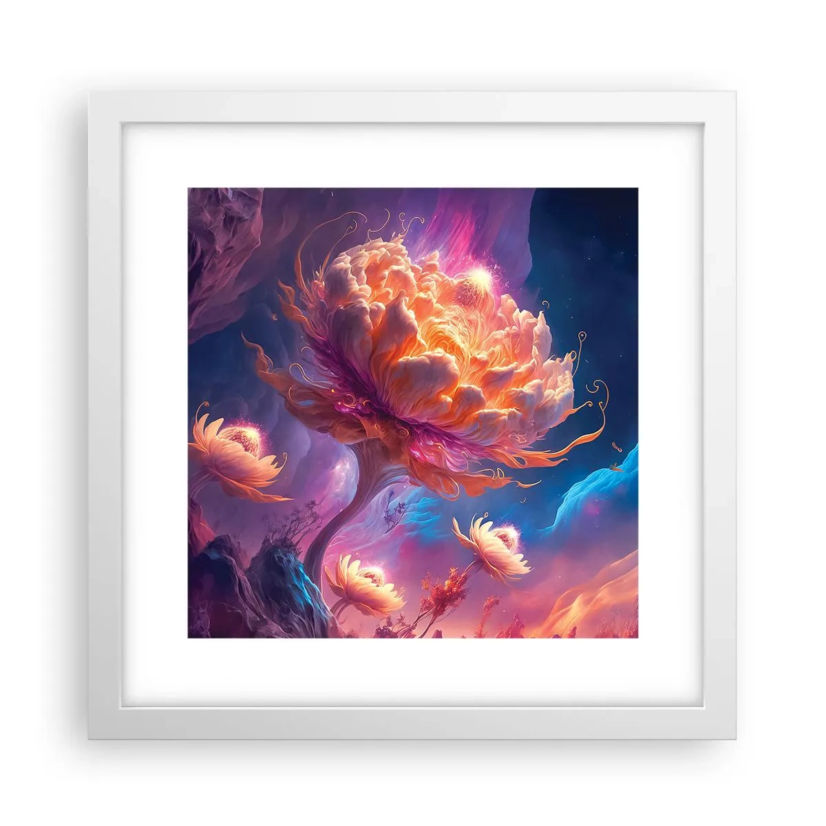 Affiche dans un cadre blanc - Poster - Un autre monde - 30x30 cm
