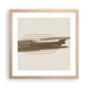 Affiche dans un chêne clair - Poster - Parfum de gris - 40x40 cm