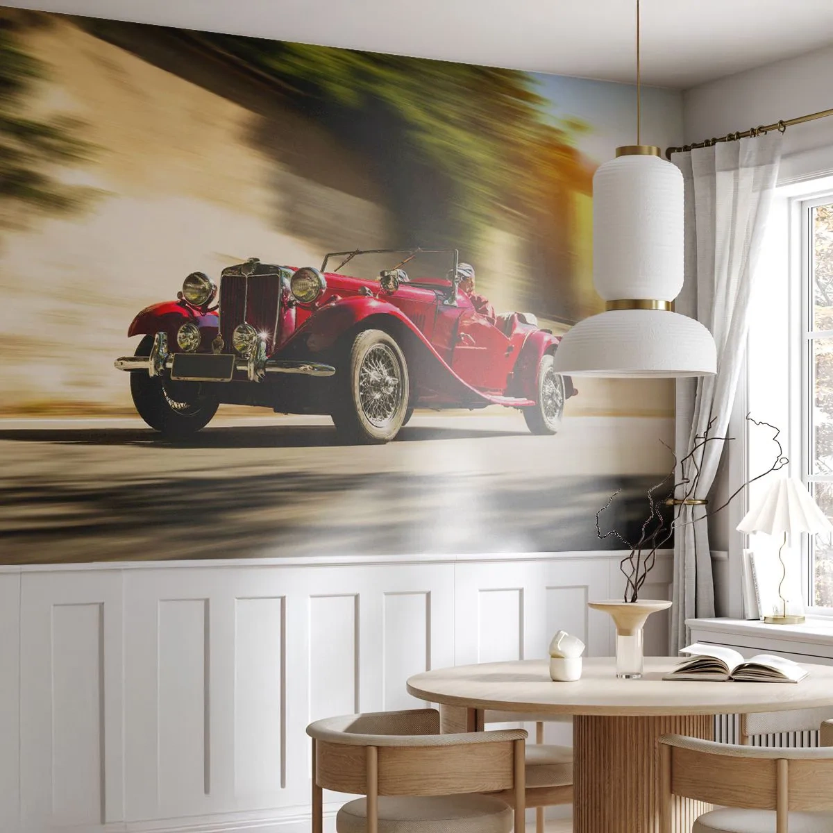 Papier Peint Autocollant Deluxe Sticker - Plus belle que Nike de Samothrace - Voiture, Rétro, Cabriolet - 250x175 cm