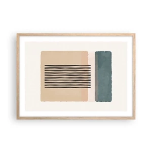 Affiche dans un chêne clair - Poster - Tout est en ordre - 70x50 cm