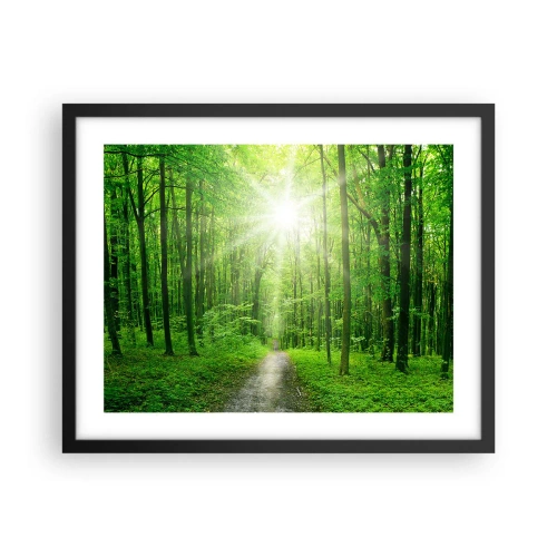 Affiche dans un cadre noir - Poster - Cathédrale verte - 50x40 cm