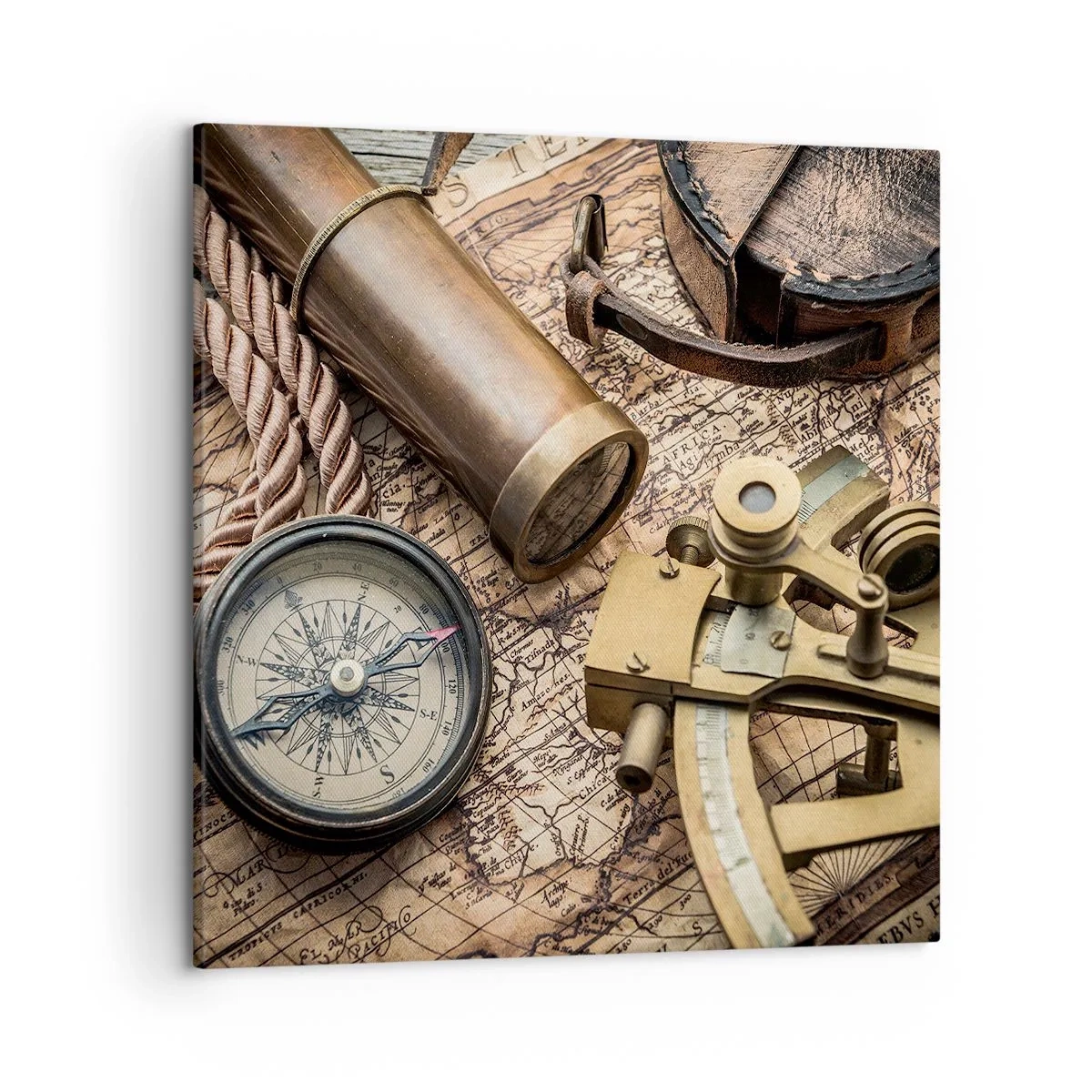 Impression sur toile - Image sur toile - Fixer un cap - 50x50 cm