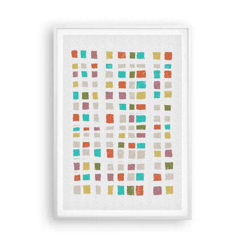 Affiche dans un cadre blanc - Poster - Jeu inconnu - 70x100 cm