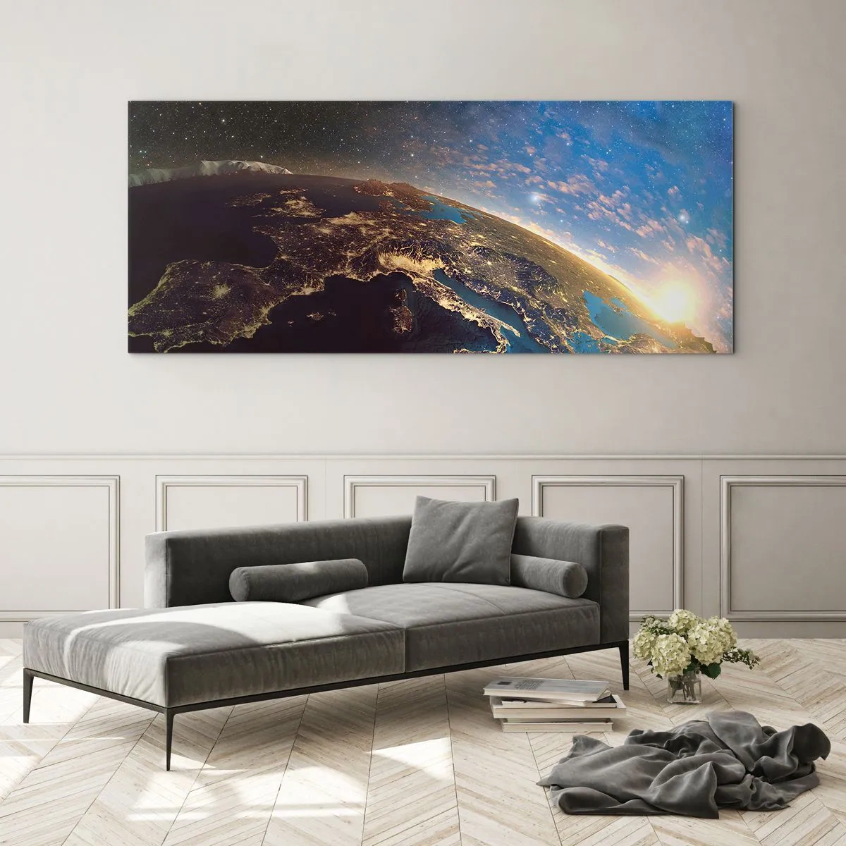 Impression sur verre - Image sur verre - Regardons-nous de loin - 90x30 cm