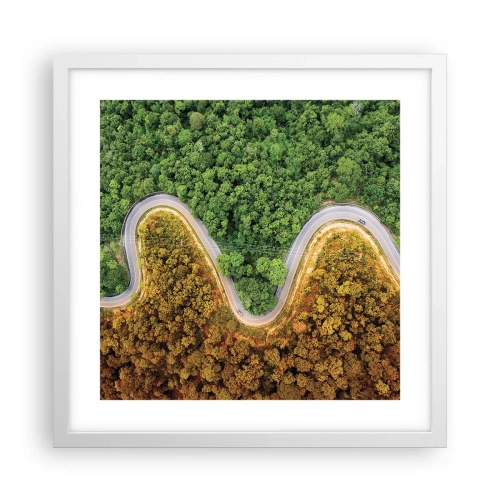 Affiche dans un cadre blanc - Poster - Frontieres et differences - 40x40 cm