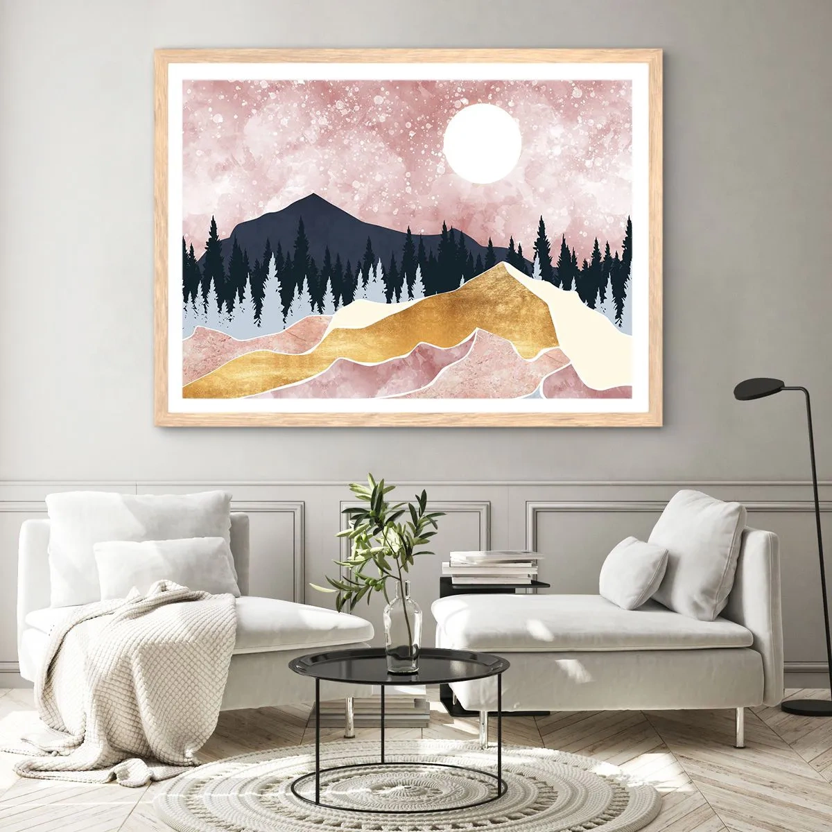 Affiche dans un chêne clair - Poster - Gardien de la nuit - 100x70 cm