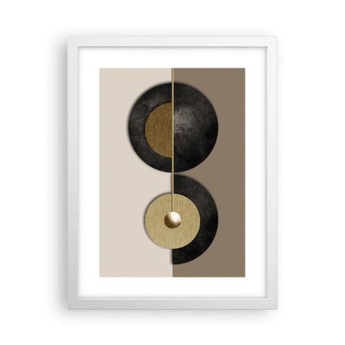 Affiche dans un cadre blanc - Poster - Variations autour du cercle - 30x40 cm
