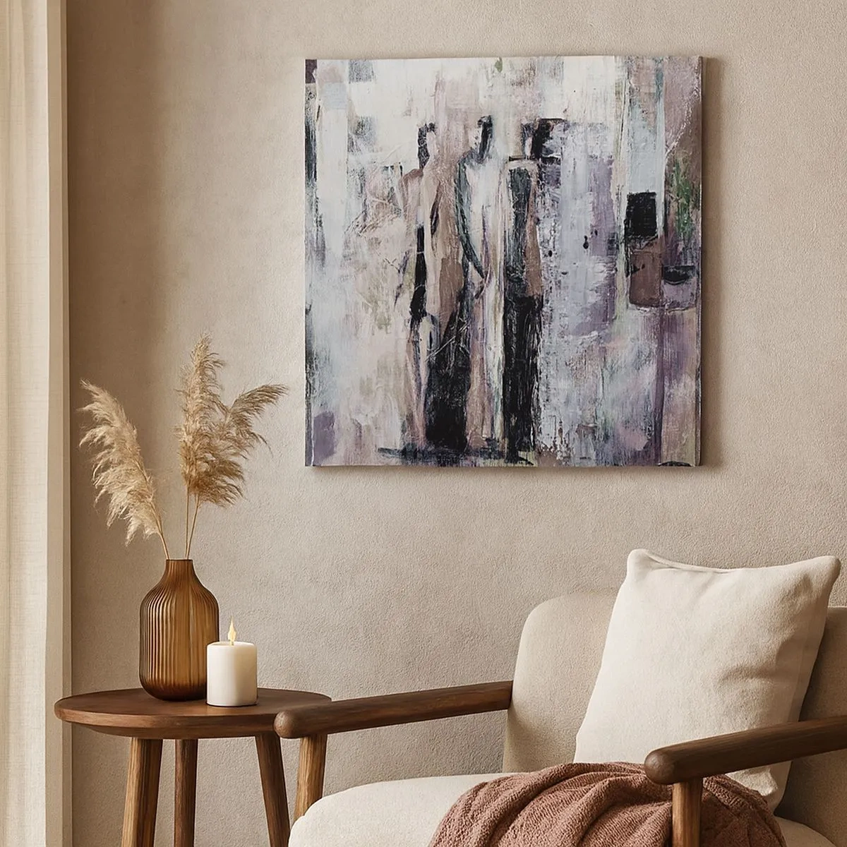 Impression sur toile - Image sur toile - Les trois mystérieux - 30x30 cm