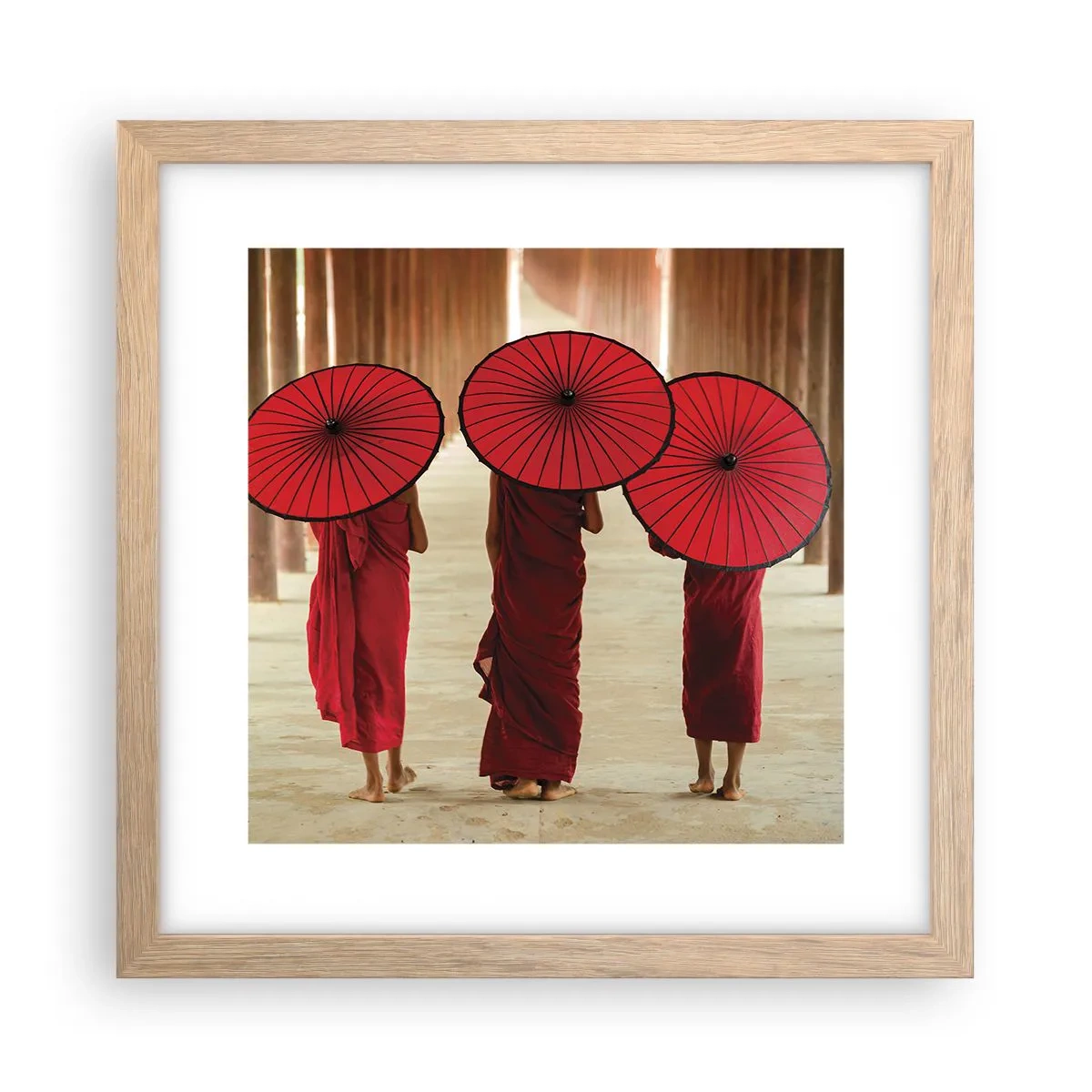 Affiche dans un chêne clair - Poster - Sur la route du pays pure - 30x30 cm