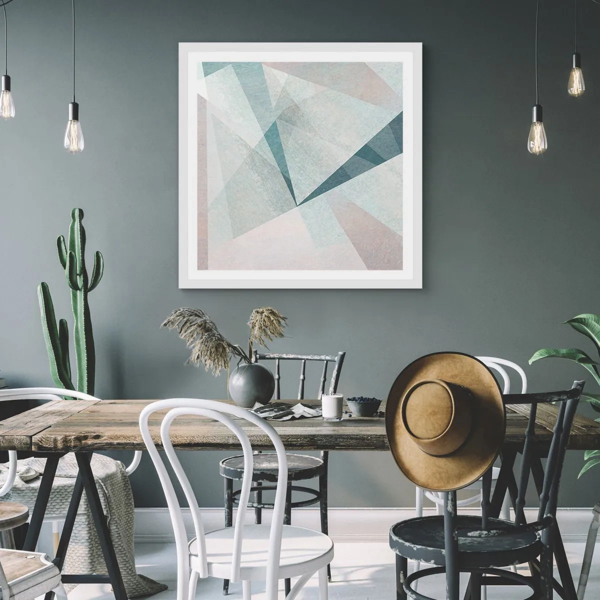 Affiche dans un cadre blanc - Poster - Calme bien que dynamique - 30x30 cm