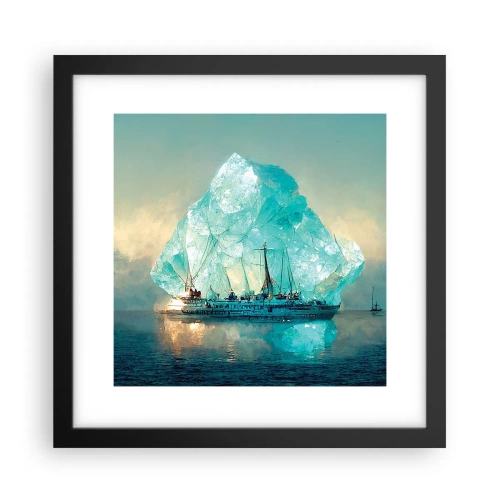 Affiche dans un cadre noir - Poster - Diamant arctique - 30x30 cm