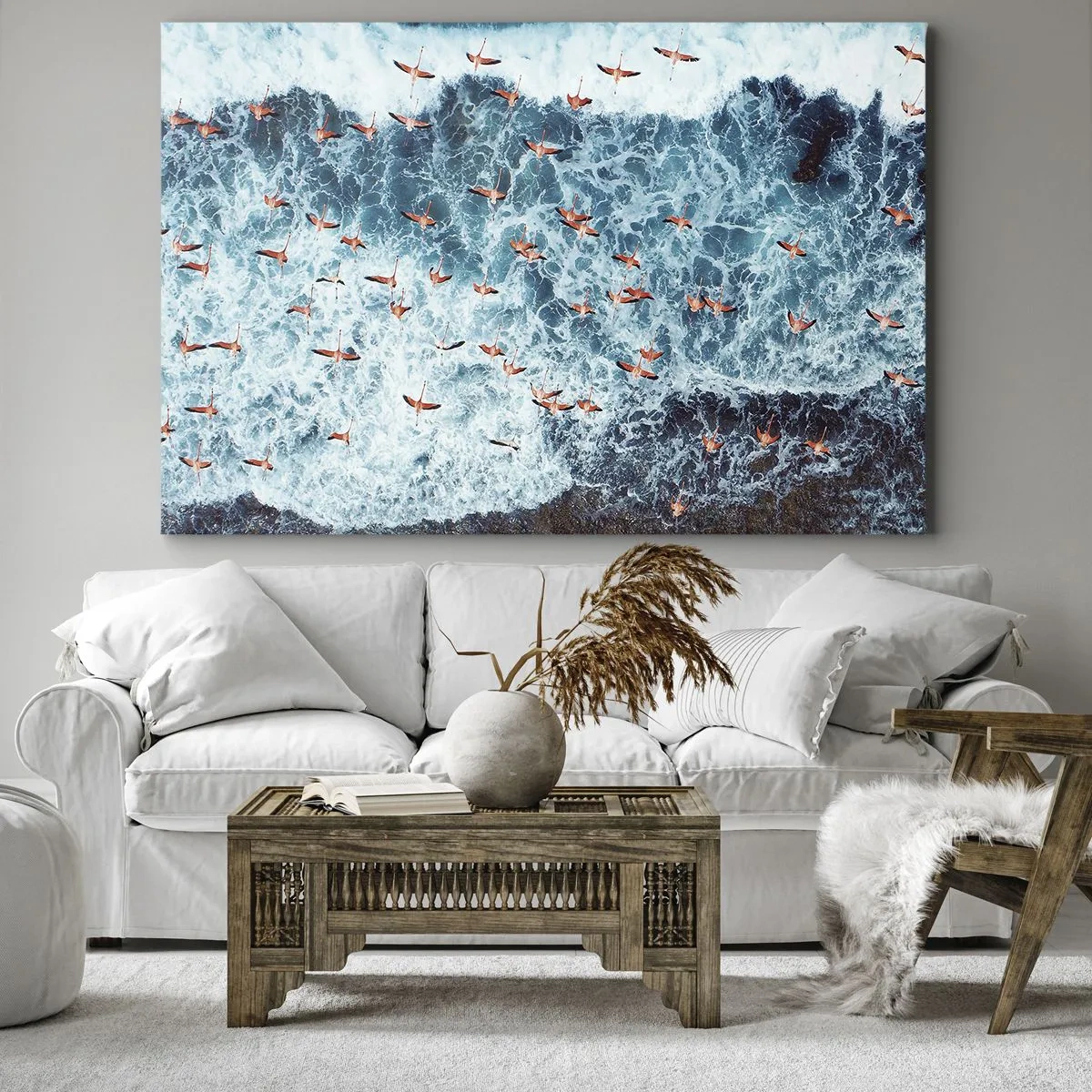 Impression sur toile - Image sur toile - Défilé du bord de mer - 70x50 cm
