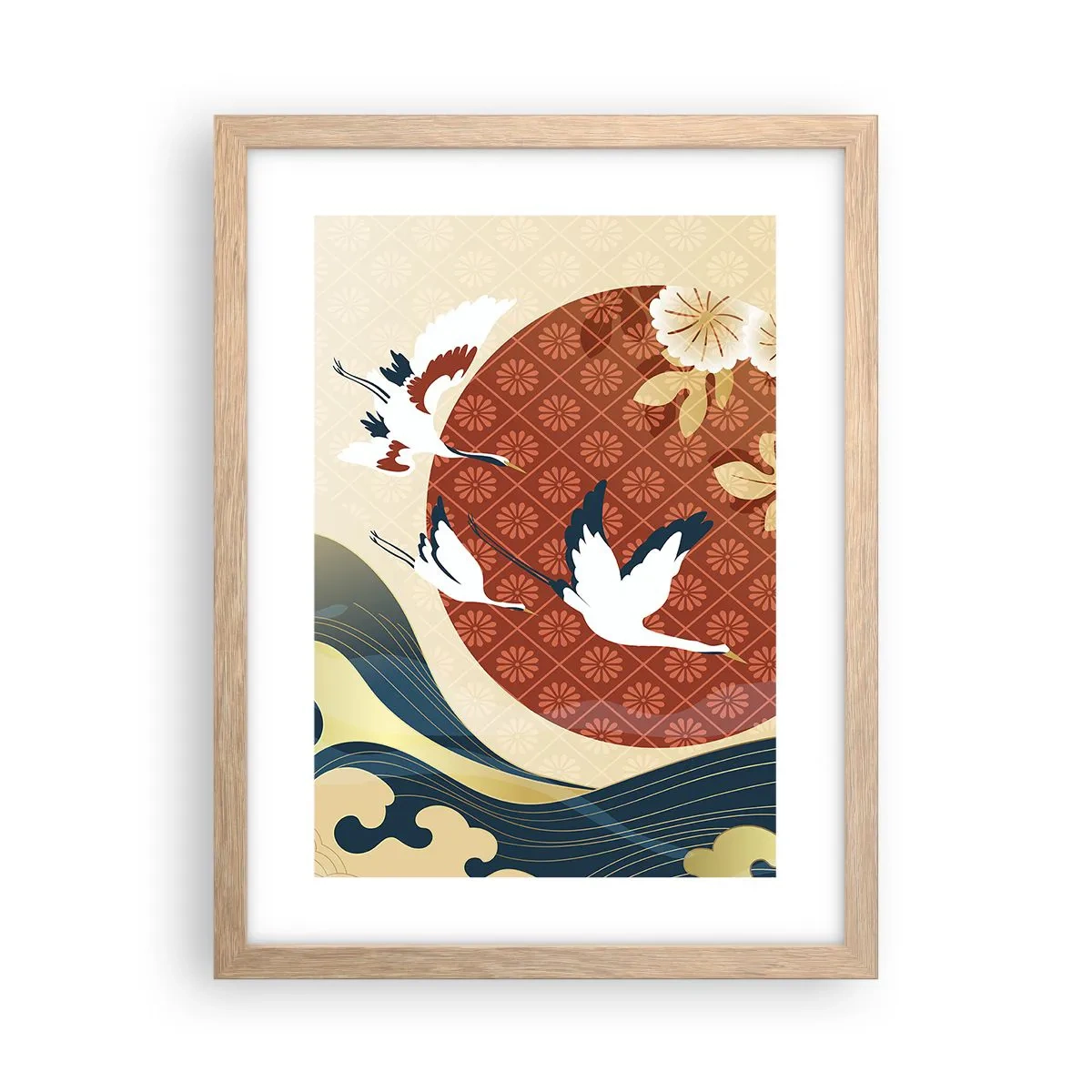 Affiche dans un chêne clair - Poster - Conte japonnais - 30x40 cm