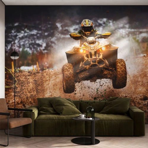 Papier Peint Photo Premium Canvas - No risk no fun - sport, Quad, Course - 400x280 cm