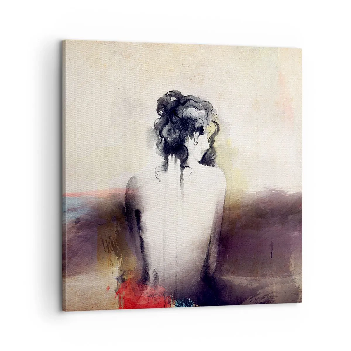 Impression sur toile - Image sur toile - Lignes lisses, formes ovales - 60x60 cm