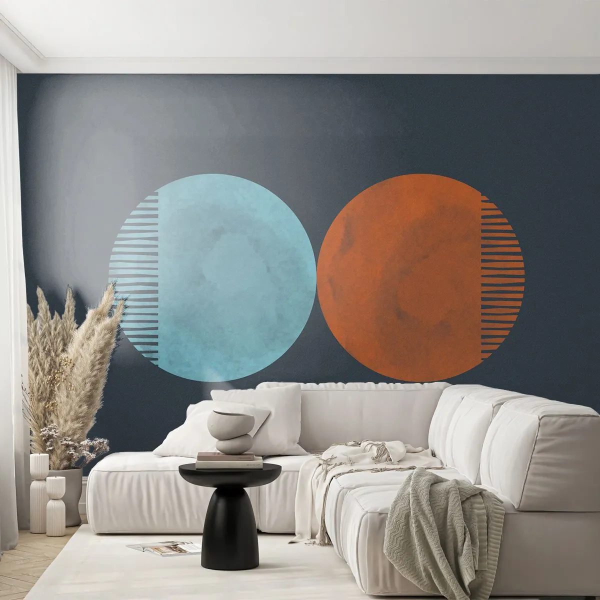 Papier Peint Autocollant Deluxe Sticker - Seulement la géométrie ? - Abstraction, Morceau, Les quartiers - 250x175 cm