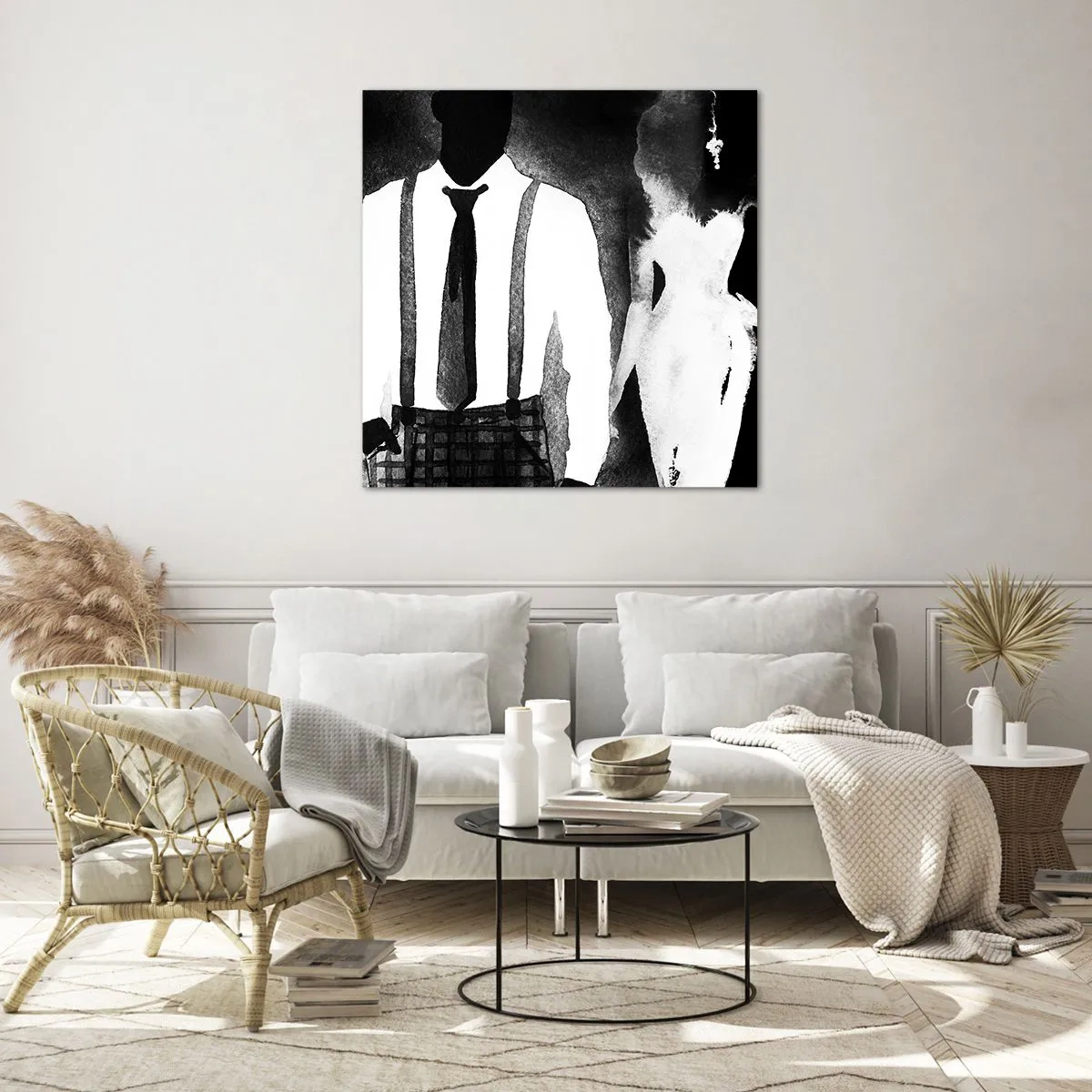 Impression sur verre - Image sur verre - Ambiance noire - 50x50 cm