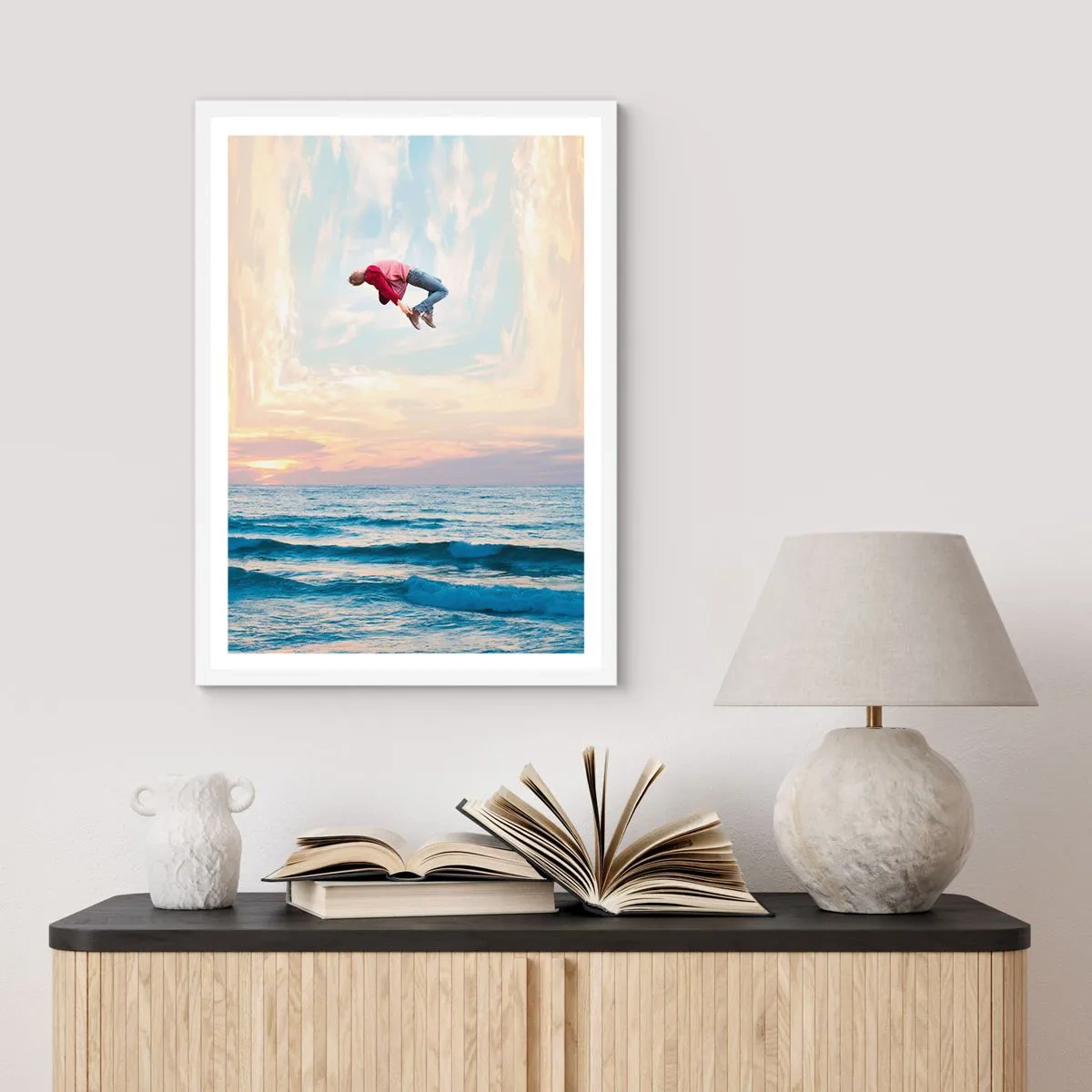 Affiche dans un cadre blanc - Poster - Vers une autre dimension - 50x70 cm