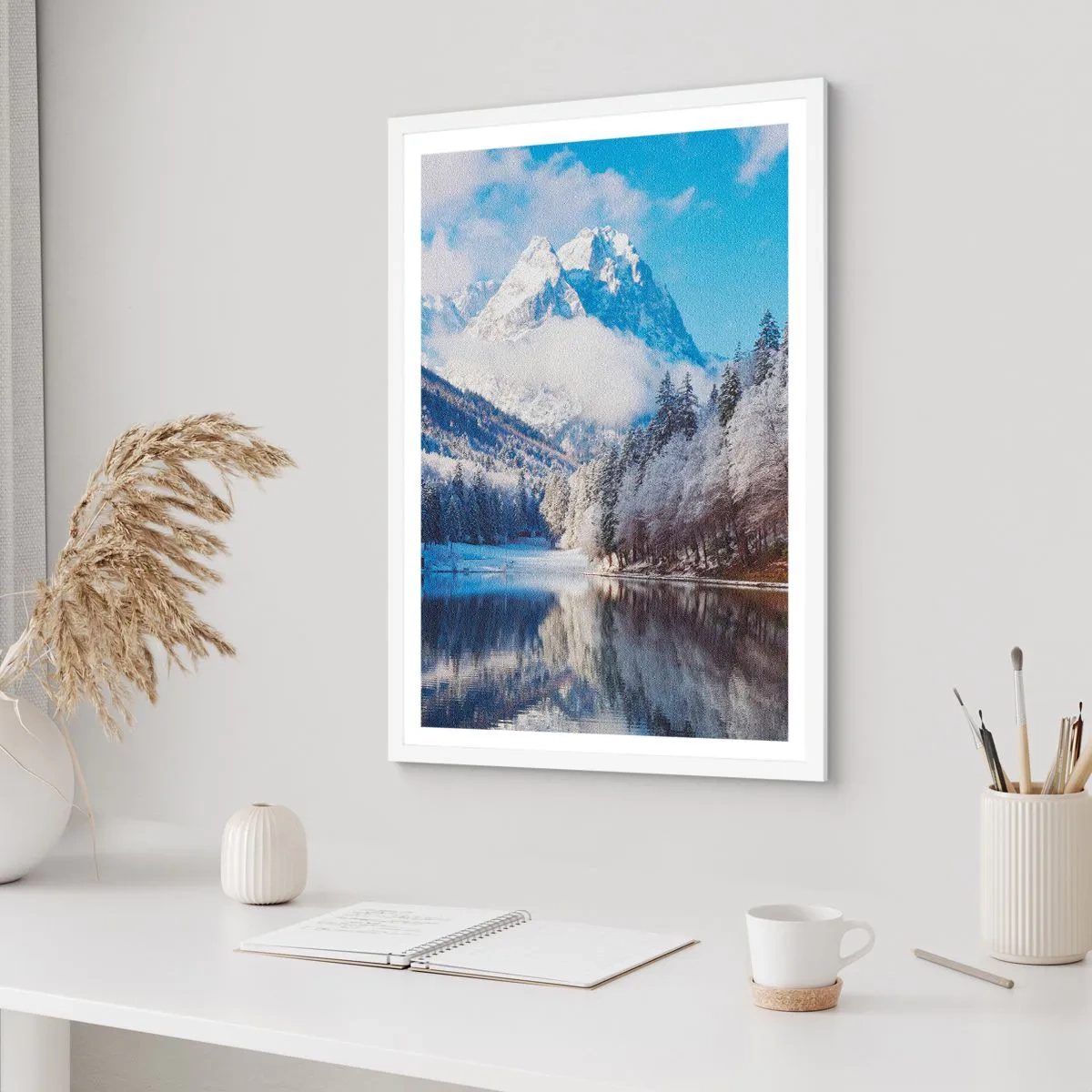 Affiche dans un cadre blanc - Poster - Protecteur de la neige - 70x100 cm