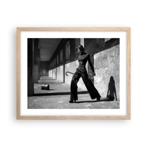 Affiche dans un chêne clair - Poster - Élégance urbaine - 50x40 cm