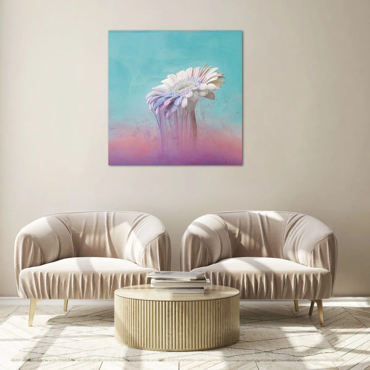 Impression sur verre - Image sur verre - Le monde souterrain des fleurs - 30x30 cm