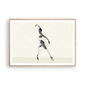 Affiche dans un chêne clair - Poster - Dans le théatre de la vie - 100x70 cm