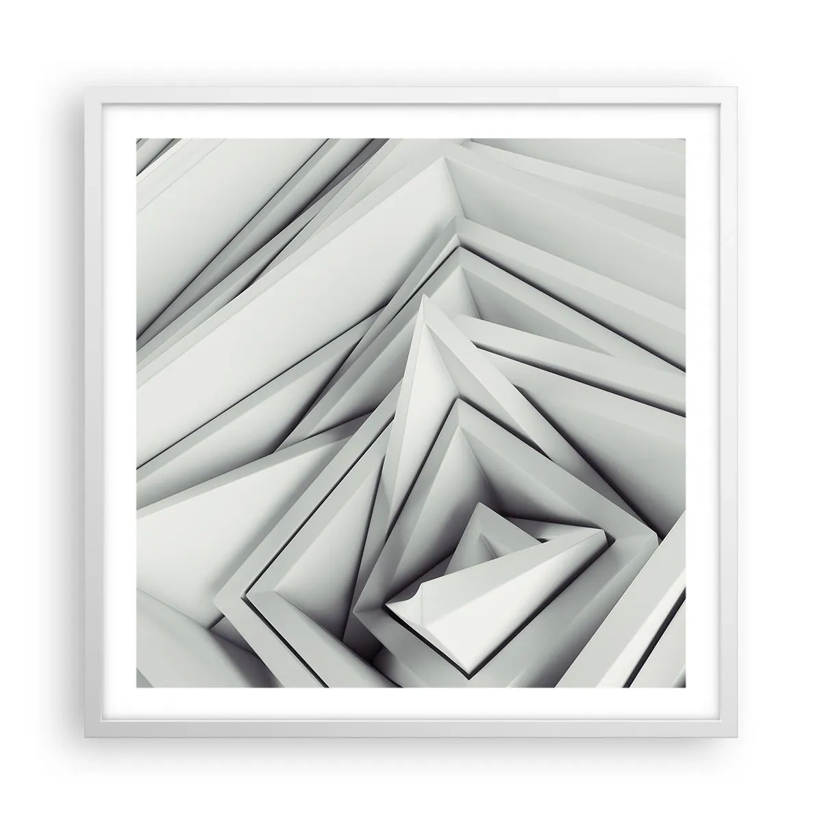 Affiche dans un cadre blanc - Poster - Bourgeon d’angles vifs - 60x60 cm