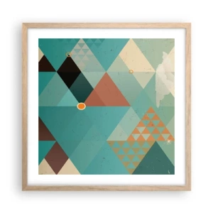 Affiche dans un chêne clair - Poster - Unité de la multiplicité, multiplicité de l'unité - 50x50 cm