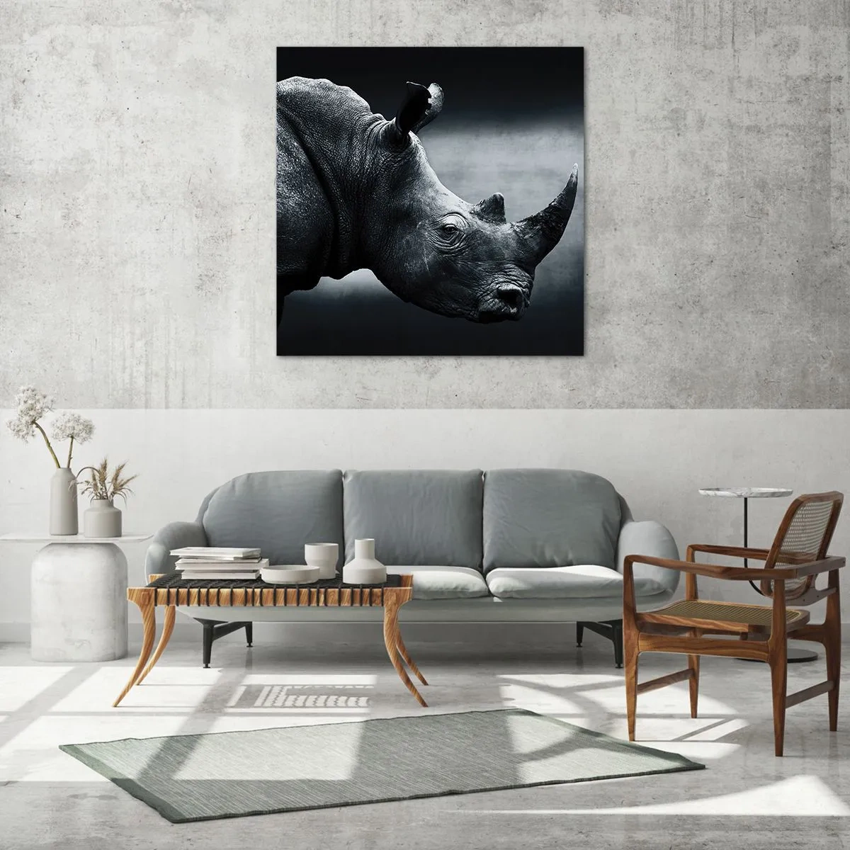 Impression sur verre - Image sur verre - Le profil droit - 60x60 cm