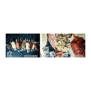 Échantillon de Papier Peint Autocollant Deluxe Sticker - Le goût de l'été chaud - Glace, La gastronomie, Nourriture - 100x30 cm