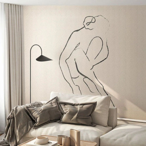 Papier Peint Photo Standard Eco - Croquis intime - Minimalisme, Acte, Femme - 400x280 cm