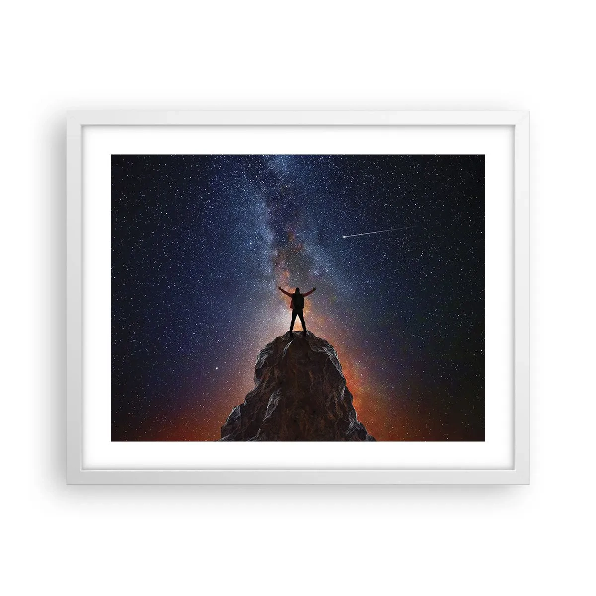 Affiche dans un cadre blanc - Poster - Le force est avec moi! - 50x40 cm