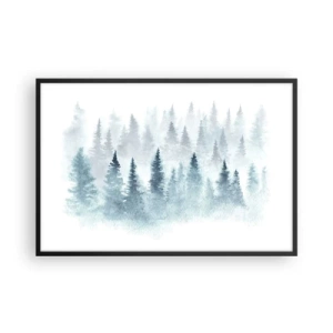 Affiche dans un cadre noir - Poster - Enveloppé de brouillard - 91x61 cm