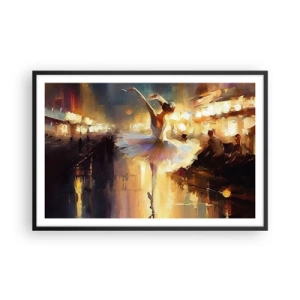 Affiche dans un cadre noir - Poster - Miracle dans la rue - 91x61 cm