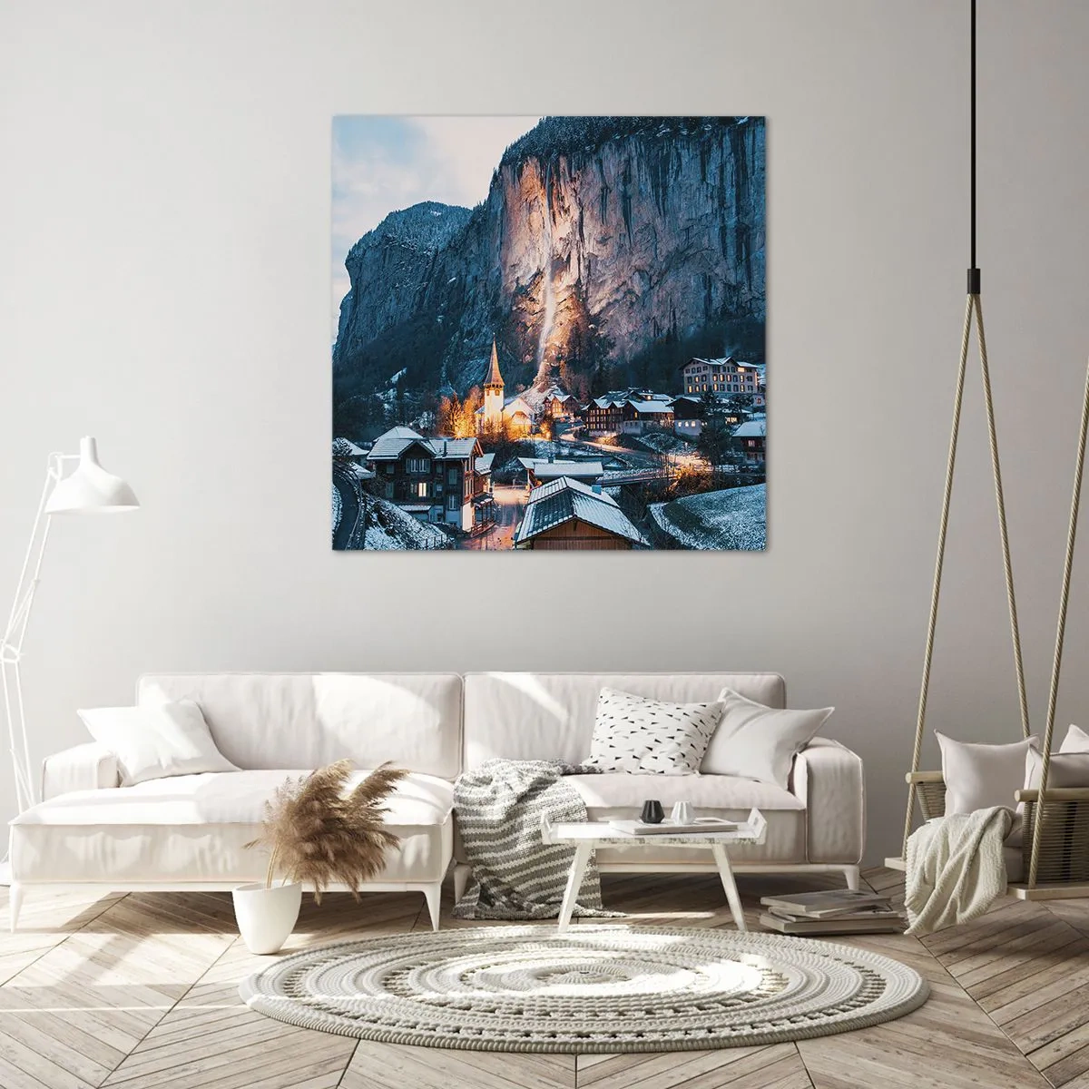 Impression sur toile - Image sur toile - Esprit brillant de l'hiver - 70x70 cm