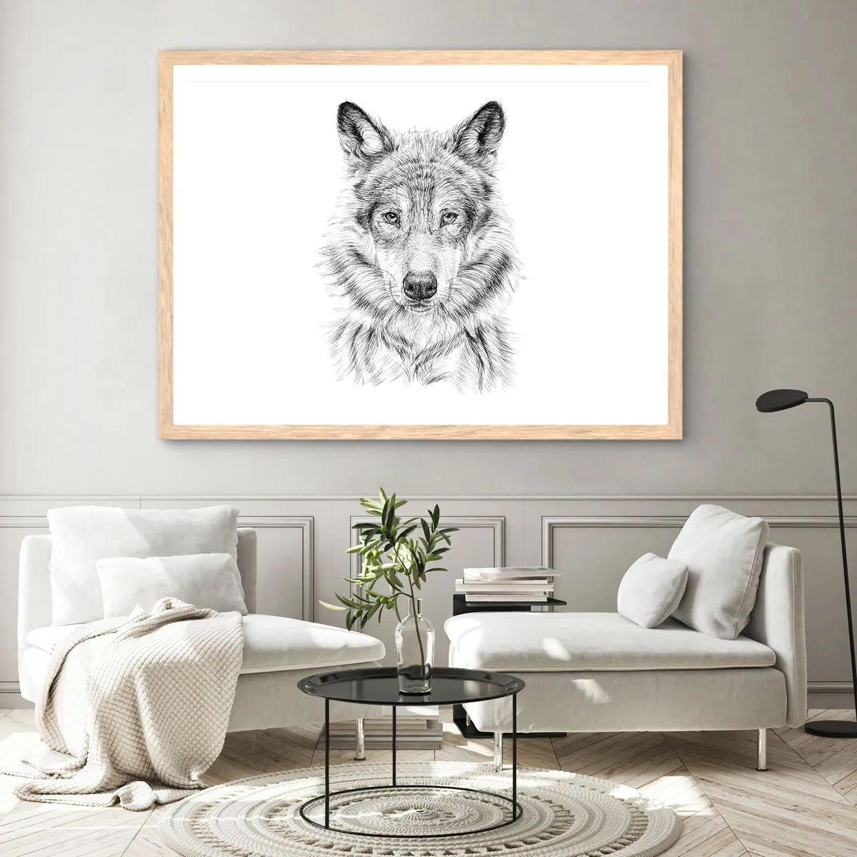 Affiche dans un chêne clair - Poster - Un leader né - 70x50 cm